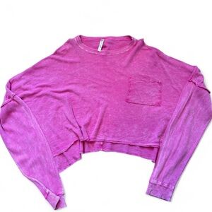 Altar’d state super oversized boxy long sleeve hot pink so soft size medium